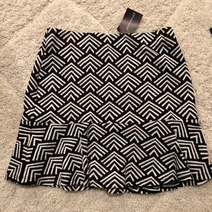 Promod NWT texture knit peplum mini skirt